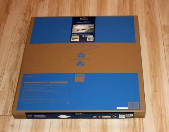 Retail-packaged LED flat panel carton ready for pick and pack